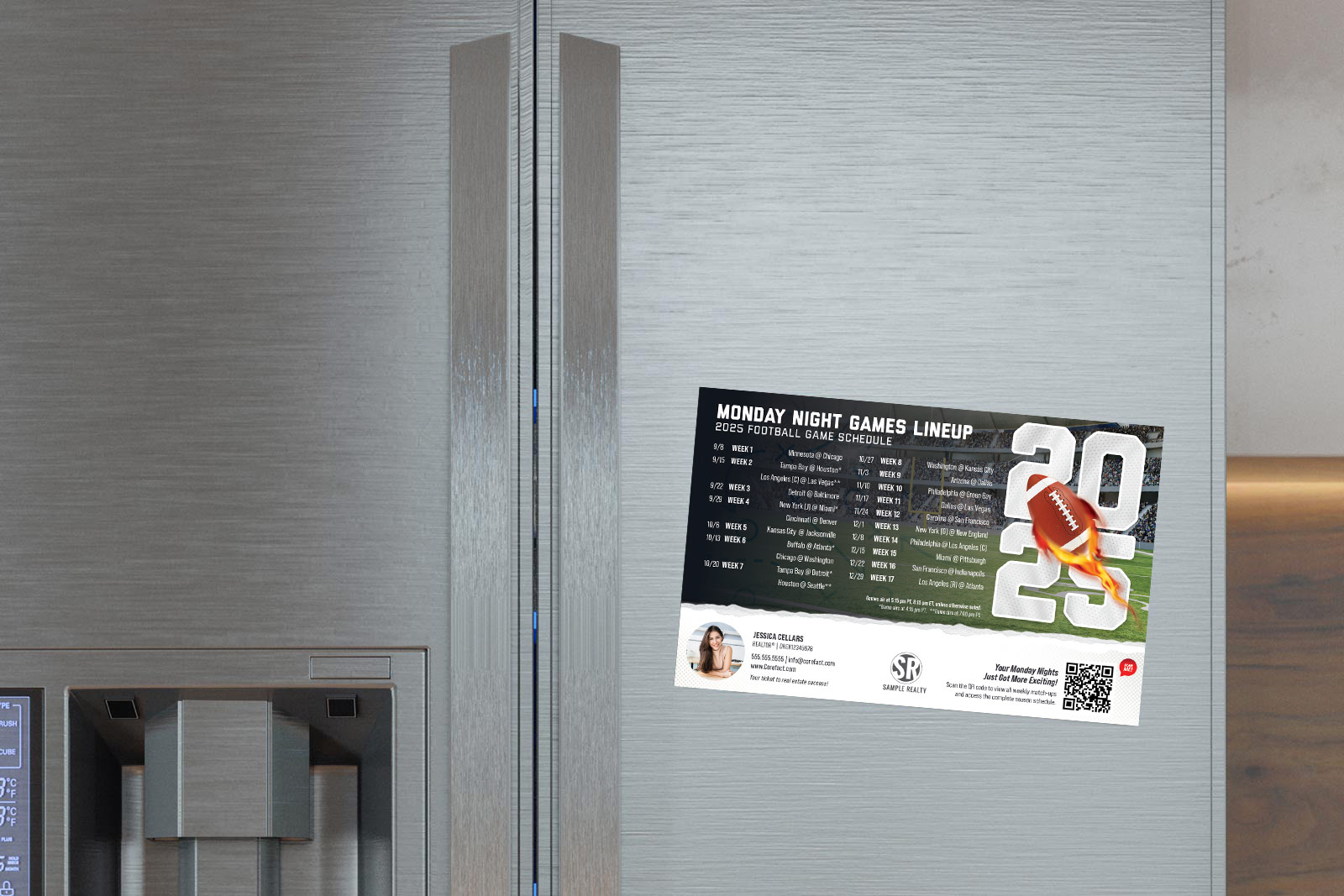 Football Schedule Magnets  - Mailer