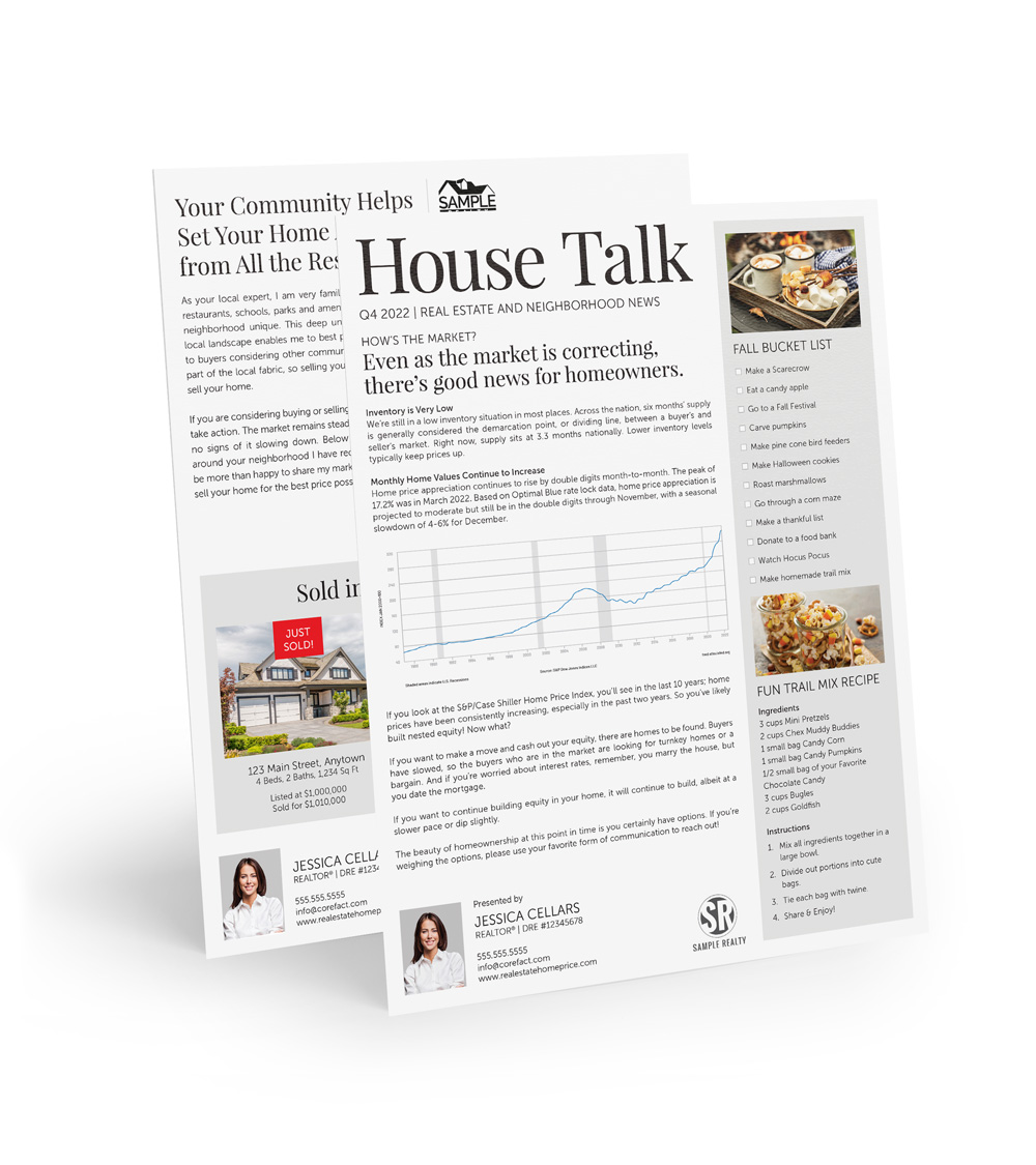 real estate house talk newsletters mailers