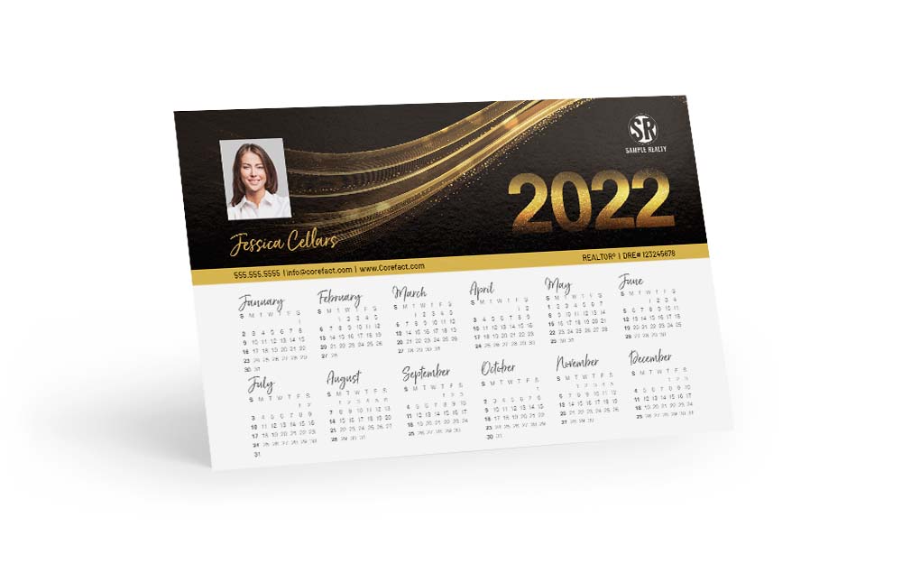 Corefact Calendar 2022 - Black & Gold Corefact Calendar 2022 - Black & Gold