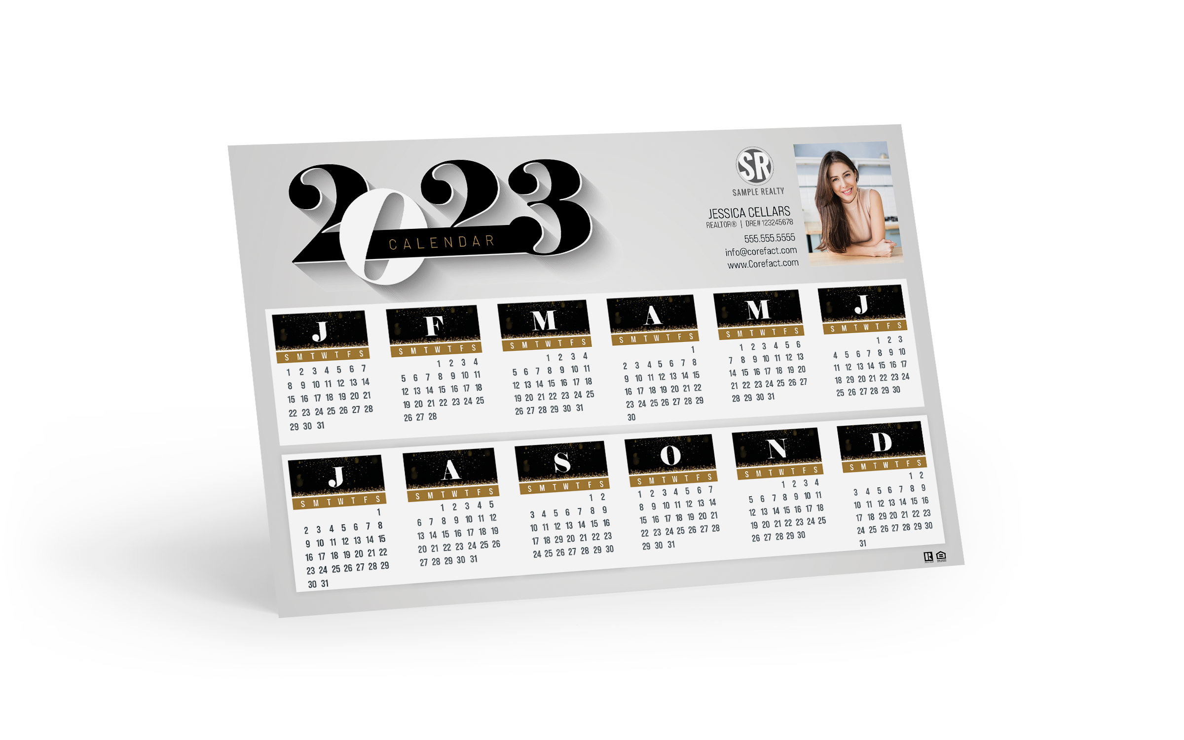 Business Promotional 2023 Calendar Postcards 