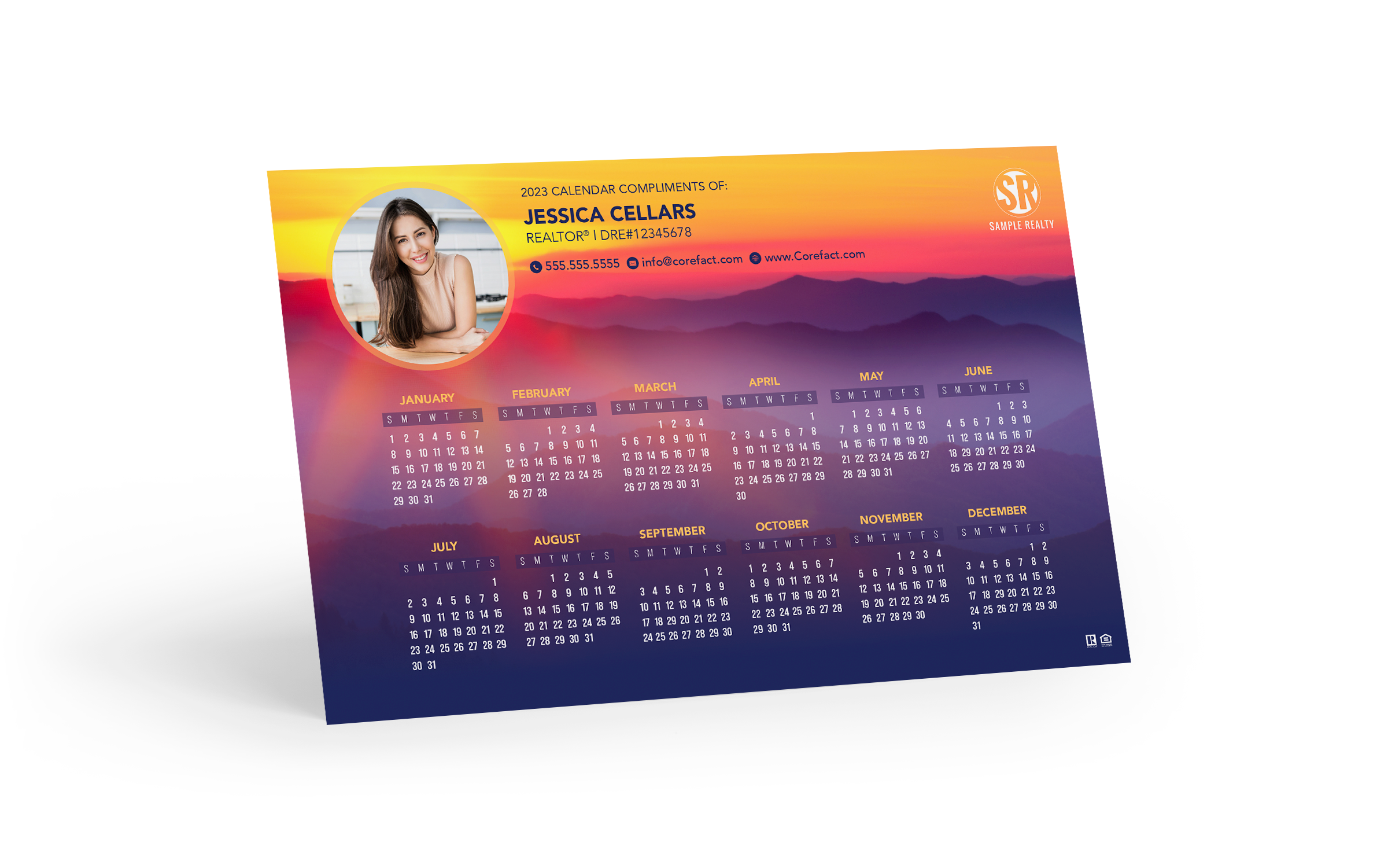 Corefact Calendar Postcard 2023 - Deep Sunset Corefact Calendar Postcard 2023 - Deep Sunset