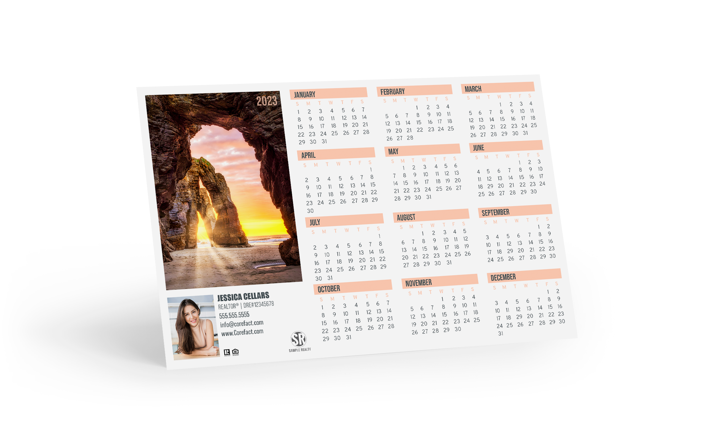 business promotional 2023 calendar magnets postcards