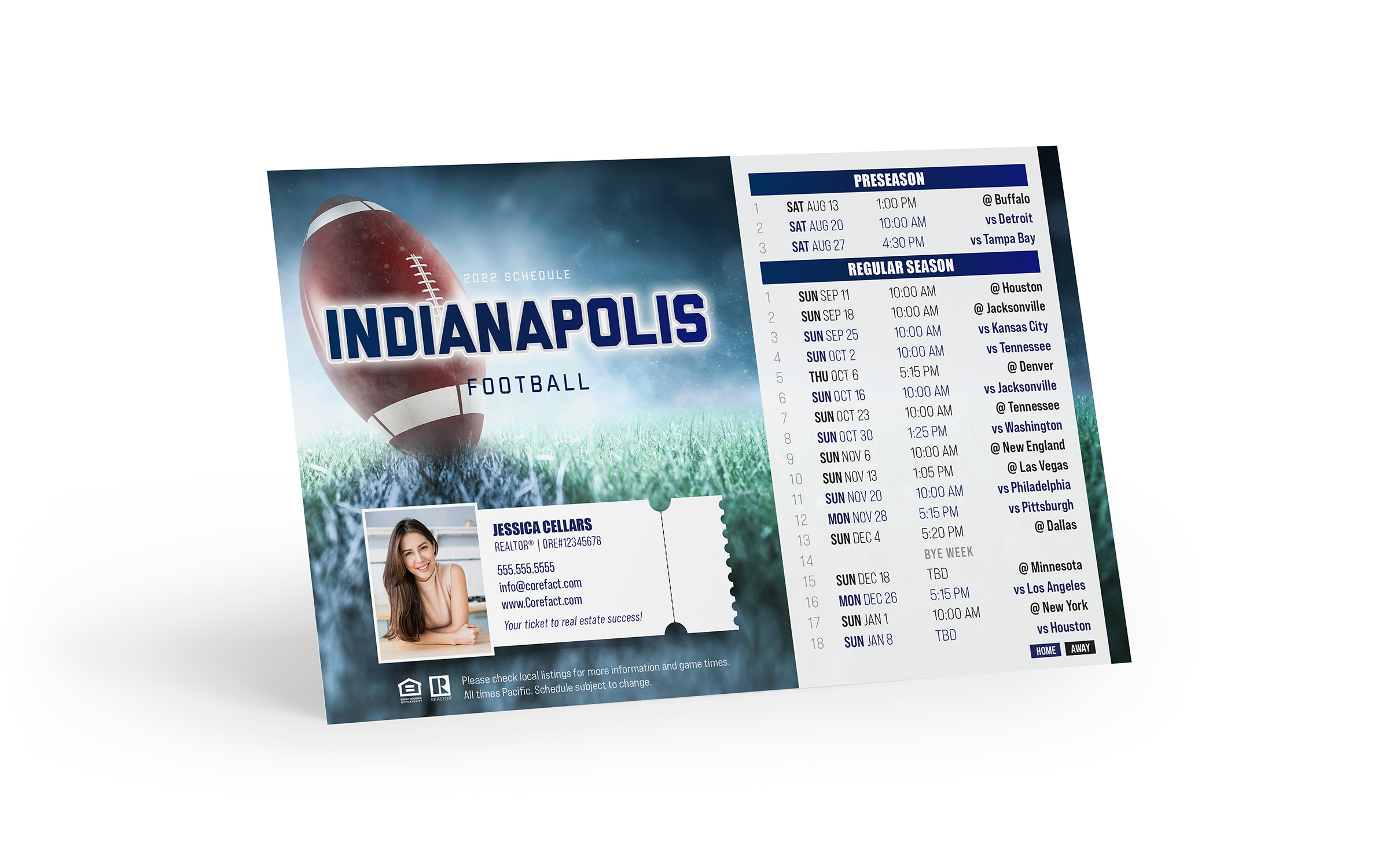 Corefact Football Schedule Magnet <br> Indianapolis (Print Only) Corefact Football Schedule Magnet <br> Indianapolis (Print Only)