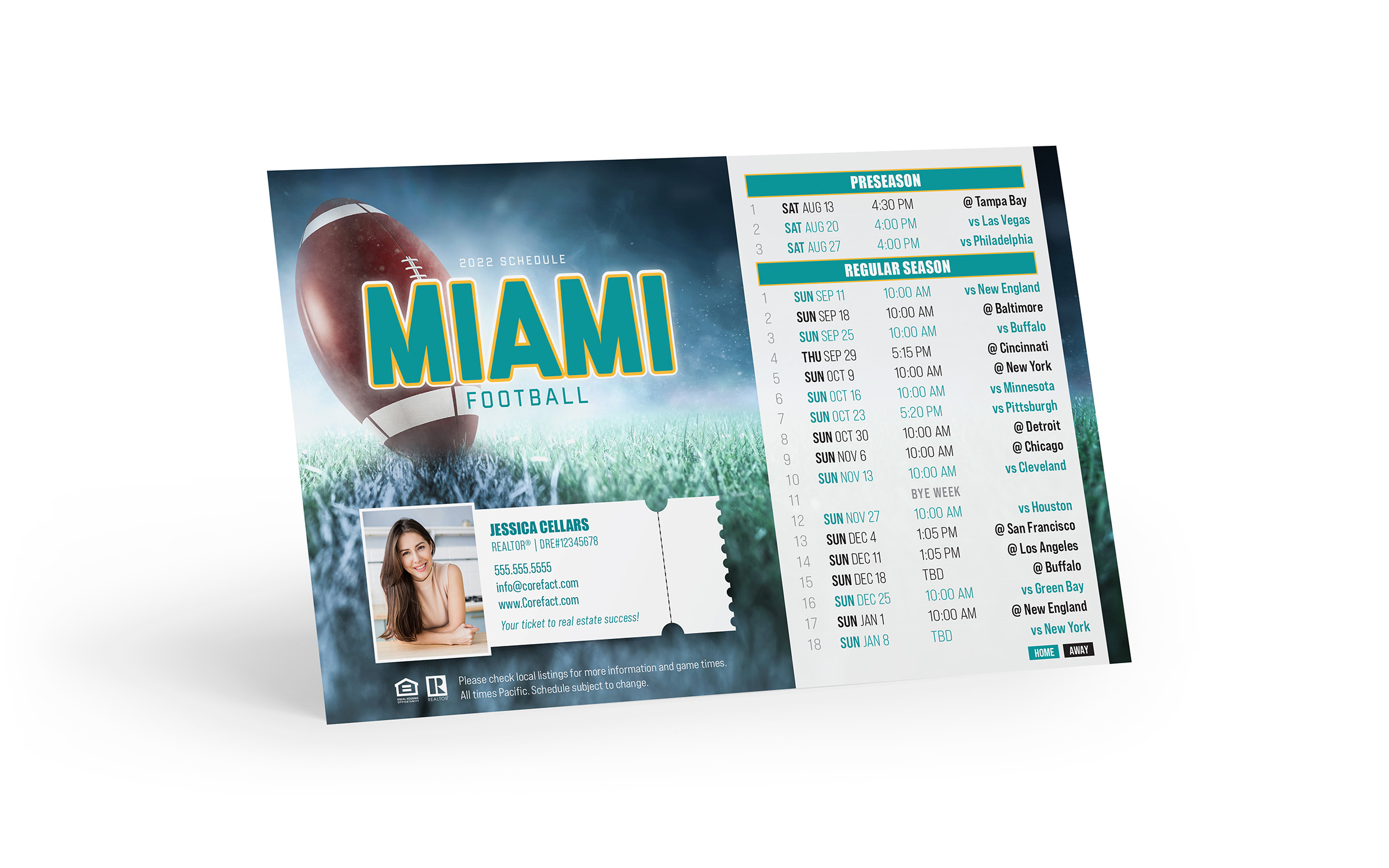 Corefact Football Schedule Magnet <br> Miami (Print Only) Corefact Football Schedule Magnet <br> Miami (Print Only)