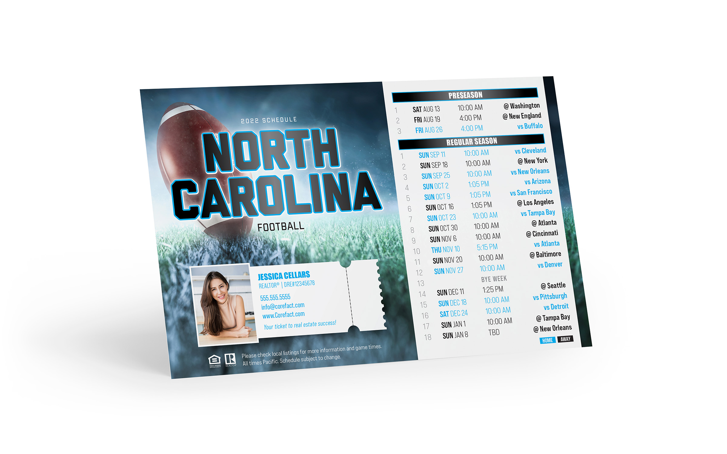 Corefact Football Schedule Magnet <br> North Carolina (Print Only) Corefact Football Schedule Magnet <br> North Carolina (Print Only)