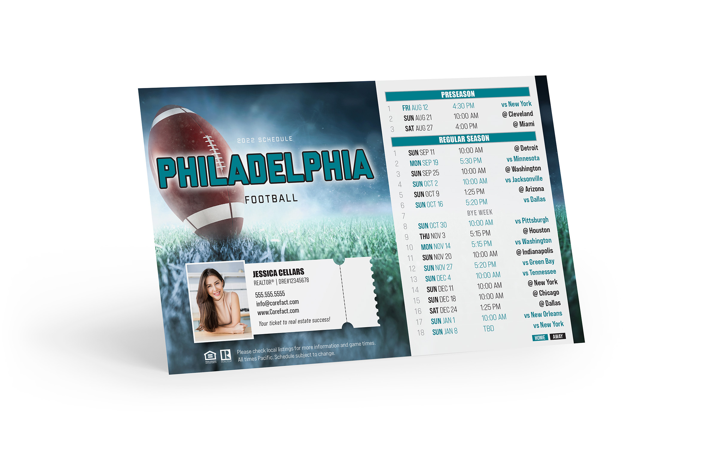 Corefact Football Schedule Magnet <br> Philadelphia (Print Only) Corefact Football Schedule Magnet <br> Philadelphia (Print Only)