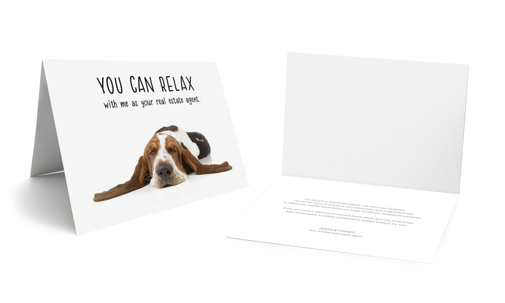 Note Card - Bright Side Relaxed Hound Dog