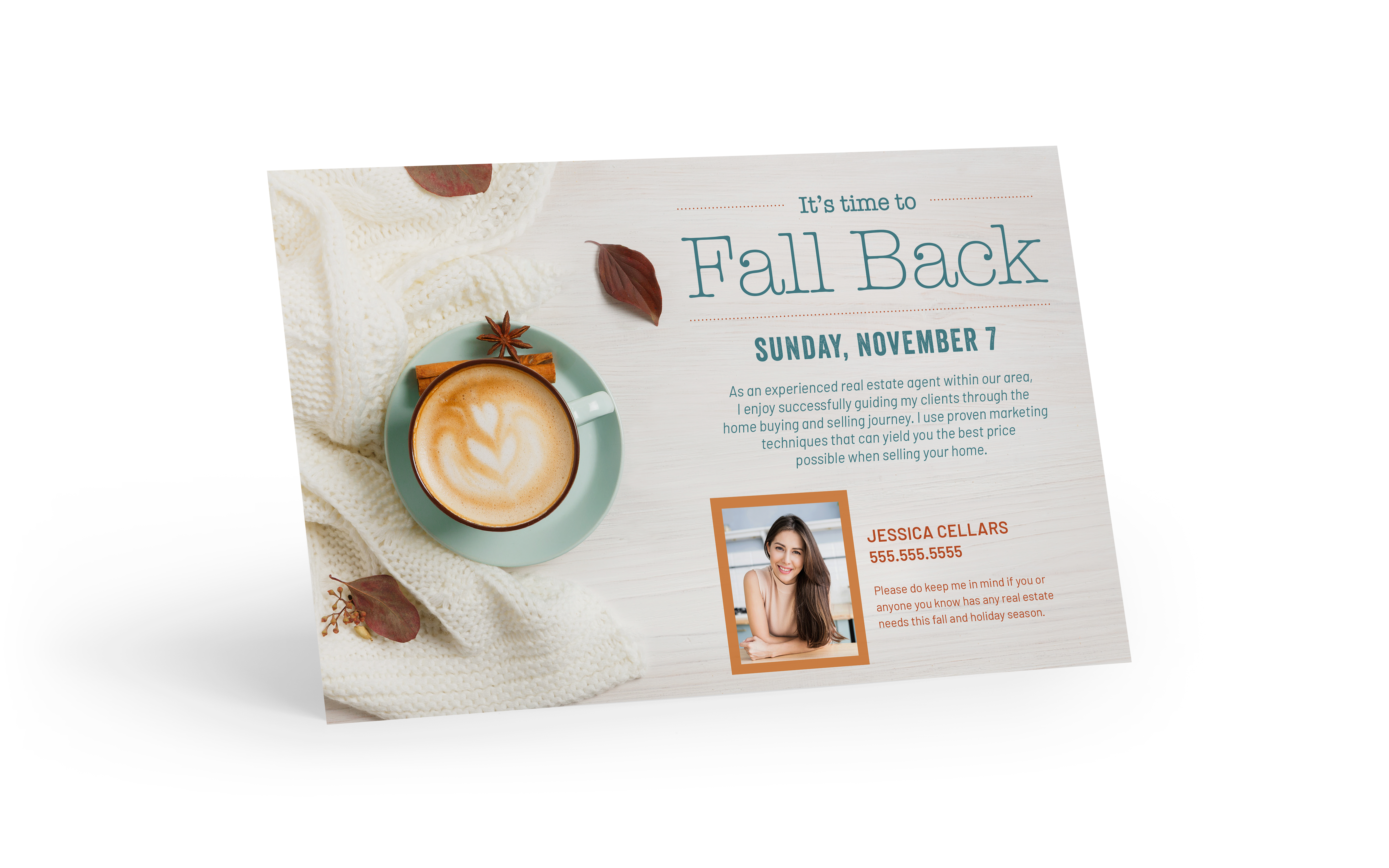 Corefact Seasonal Postcard <br> Fall Back Latte Corefact Seasonal Postcard <br> Fall Back Latte