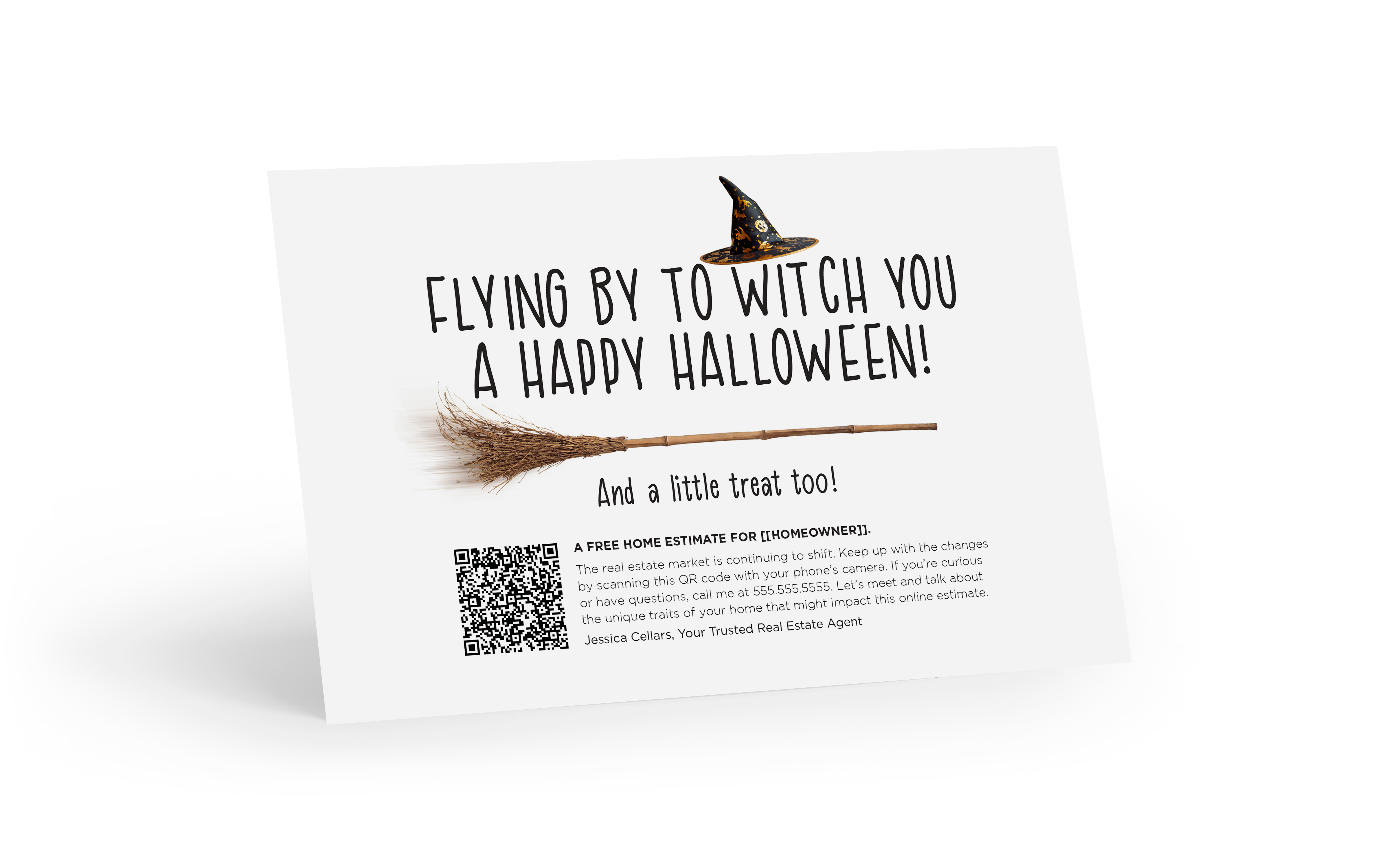 Corefact Bright Side Postcard <br> Home Estimate QR Code - Halloween Corefact Bright Side Postcard <br> Home Estimate QR Code - Halloween