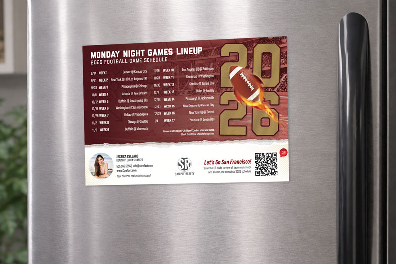 Football Schedule Magnets  - Mailer