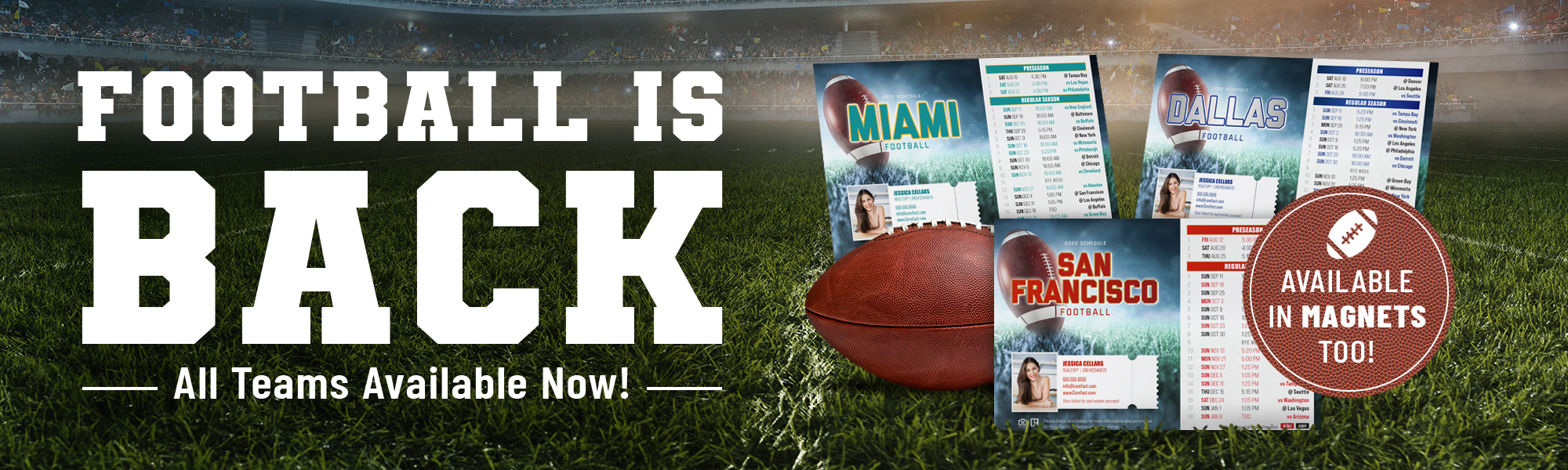 Real Estate Sport Schedules Postcards