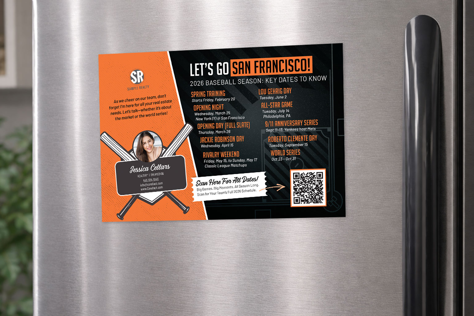 Baseball Schedule Magnets - Mailer