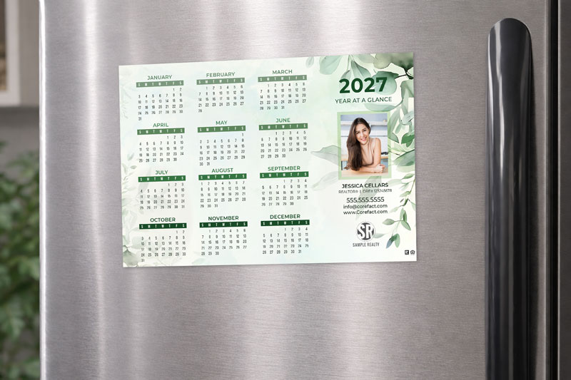 2027 Calendar Fridge Magnet